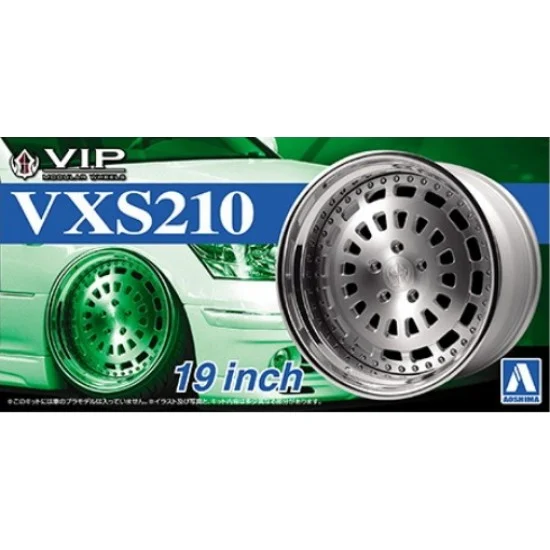 Aoshima 05247 1/24 19inch VIP Modular VXS210 Wheels & Tyres Set (4 Wheels + 4 Tyres) - Model Cars