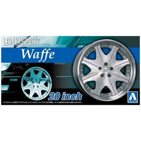 Aoshima 05372 1/24 20inch Leon Hardiritt Waffe Wheels and Tyres Set - Model Cars