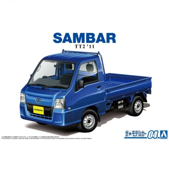 Aoshima 05828 1/24 Subaru TT2 Sambar WR Blue Limited 11 (The Model Car No.4) - Model Cars