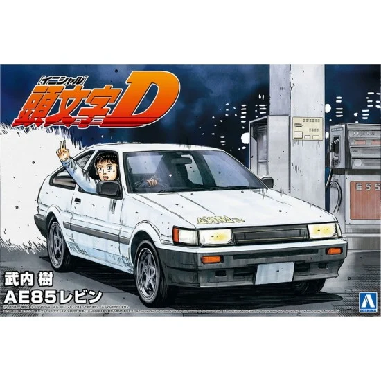 Aoshima 05963 1/24 Takeuchi Itsuki AE85 Levin Toyota - Model Cars