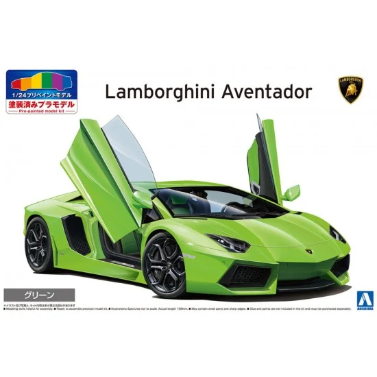 Aoshima 06203 1/24 Lamborghini Aventador Green (Pre-Painted)