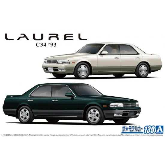 Aoshima 06449 1/24 Nissan GC34 Laurel Medalist V/ Club S '93 - Model Cars