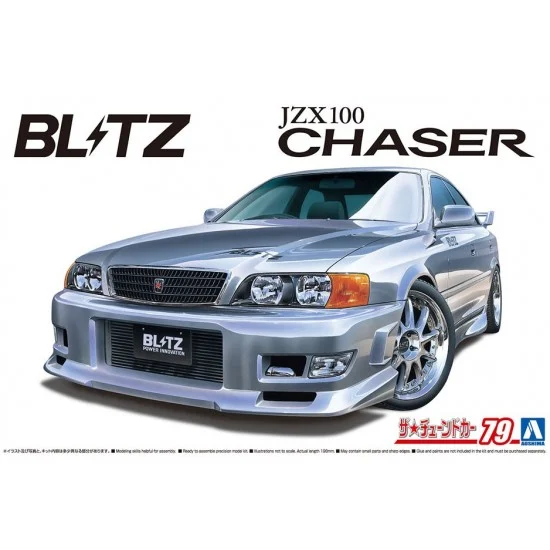 Aoshima 06565 1/24 BLITZ JZX100 CHASER TOURER V '96 (TOYOTA) - Model Cars