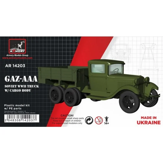 Armory Production 14203 1/144 WWII Soviet Gaz-Aaa Cargo Truck