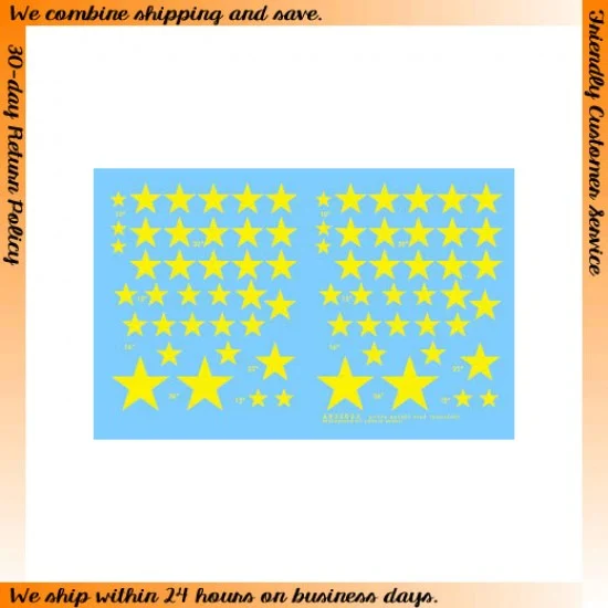 Archer Transfers AR35023Y 1/35 Stars for US Armoured Vehicles #1 (yellow) - Military Vehicles & Tanks