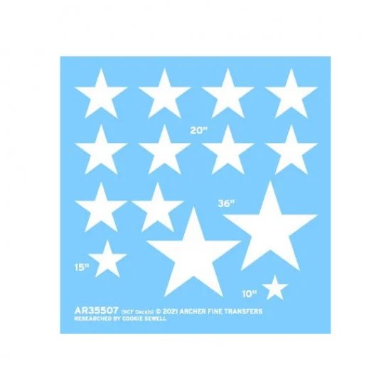 Archer Transfers AR35507 1/35 US National Insignia For Armour (NCF Decals) - Military Vehicles & Tanks
