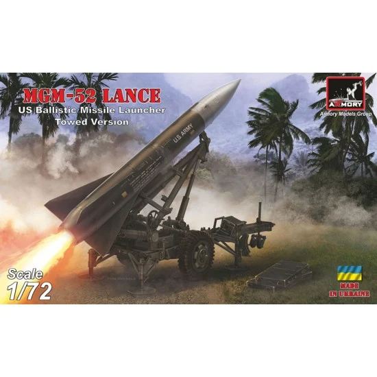 Armory Production 72432 1/72 MGM-52 Lance, US Tactical Ballistic Surface-To-Surface Missile On Towed Launcher