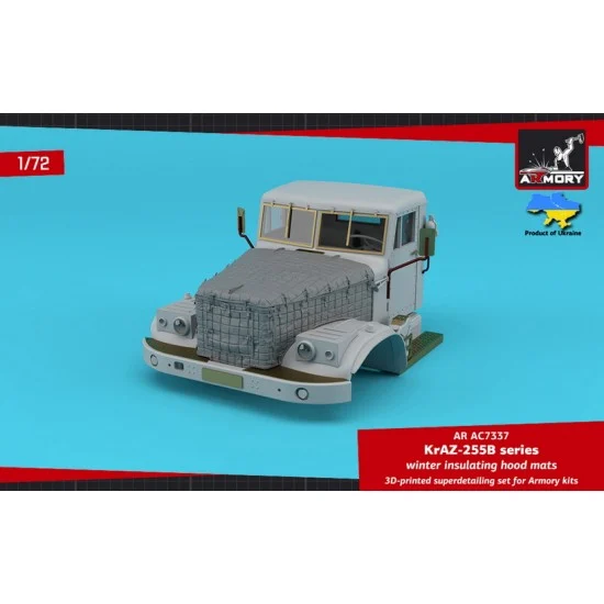 Armory Production AC7337 1/72 KrAZ-255B Soviet 6x6 Cargo Truck Winter Insulating Hood Mats