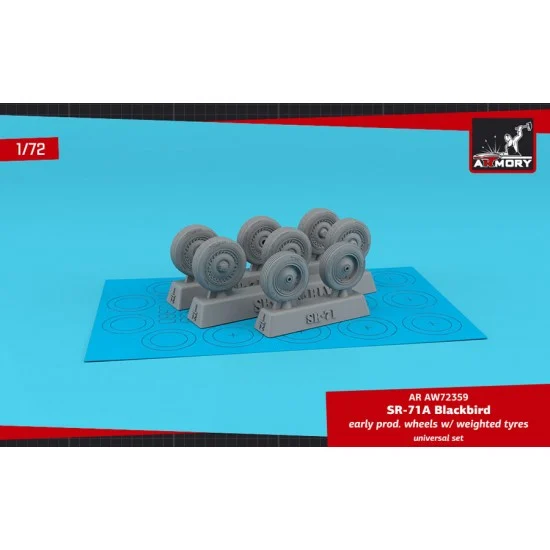 Armory Production AW72359 1/72 Sr-71A Blackbird Early Type Wheels w/Weighted Tyres