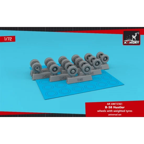 Armory Production AW72361 1/72 Convair B-58 Hustler Wheels w/Weighted Tyres for Italeri kits