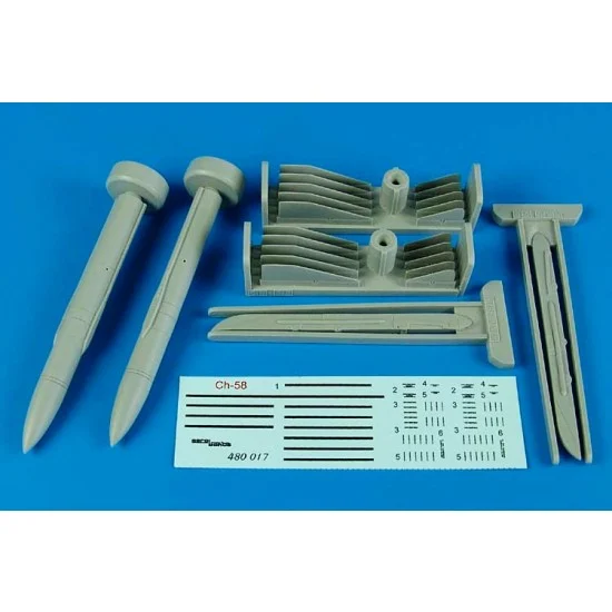 Aerobonus 480017 1/48 CH-58 (AS-11 Kilter) Air-To-Ground Missiles