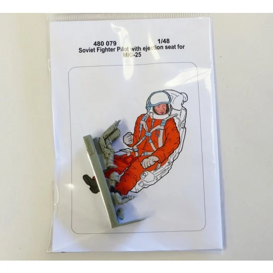 Aerobonus 480079 1/48 Soviet Fighter Pilot with Ejection Seat for Mikoyan MiG-25