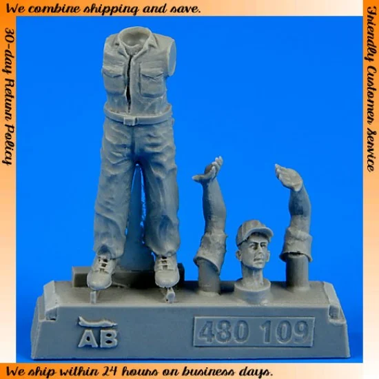 Aerobonus 480109 1/48 WWII US Army Aircraft Mechanic - Pacific Theatre Set 3 (1 figure)