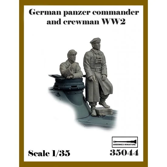 Ardennes Miniature 35044 1/35 WWII German Panzer Commander & Crewman (2 figures) - Model Figures