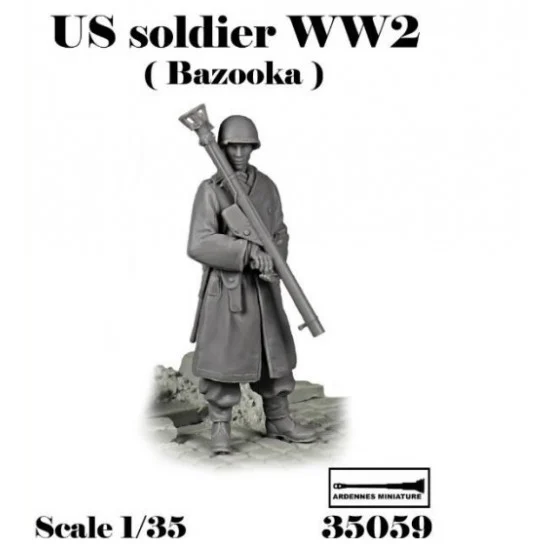 Ardennes Miniature 35059 1/35 WWII US Soldier (Bazooka) - Model Figures