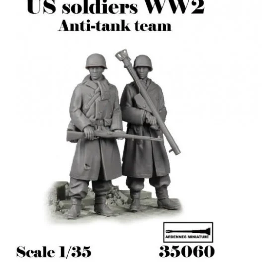 Ardennes Miniature 35060 1/35 WWII US Soldiers Anti-Tank Team (2 figures)