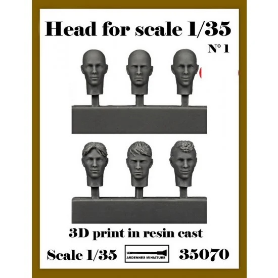Ardennes Miniature 35070 1/35 Heads (6pcs) - Model Figures