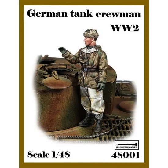 Ardennes Miniature 48001 1/48 WWII German Tank Crewman - Model Figures