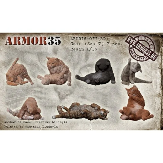 Armor35 16-011 1/16 Cats Set #7 (7pcs)