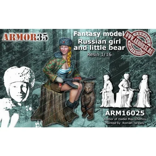Armor35 16025 1/16 Fantasy - Russian Girl and Little Bear