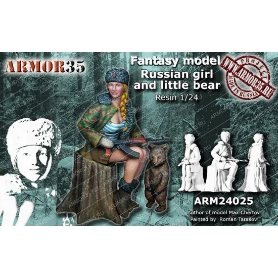 Armor35 24025 1/24 Fantasy - Russian Girl and Little Bear