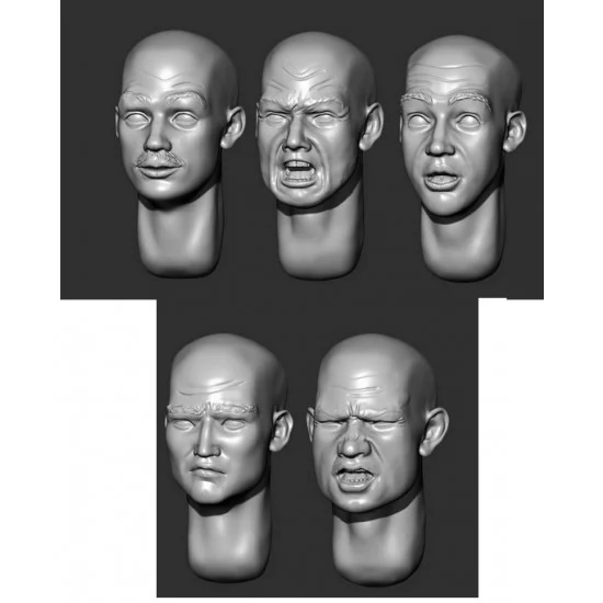 Armor35 356048 1/35 Bald Heads Set Vol. 10 - Model Figures