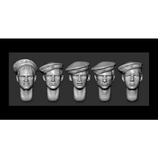 Armor35 356056 1/35 5x Heads of USSR/Afghanistan Airborne Forces #2 - Model Figures