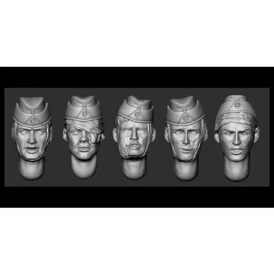 Armor35 356062 1/35 5x Heads of Wounded German Tank Crews - Model Figures