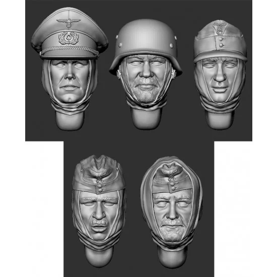 Armor35 356077 1/35 WWII German Soldiers in Winter (set 2) - Model Figures