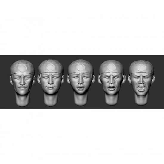 Armor35 356084 1/35 Kwantung Army Soldiers Heads "Kamikaze" - Model Figures
