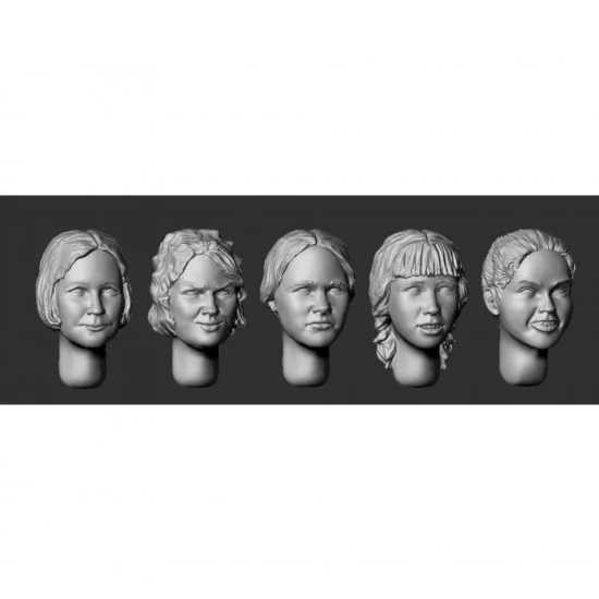 Armor35 356090 1/35 Female #Heads Set 4 - Model Figures