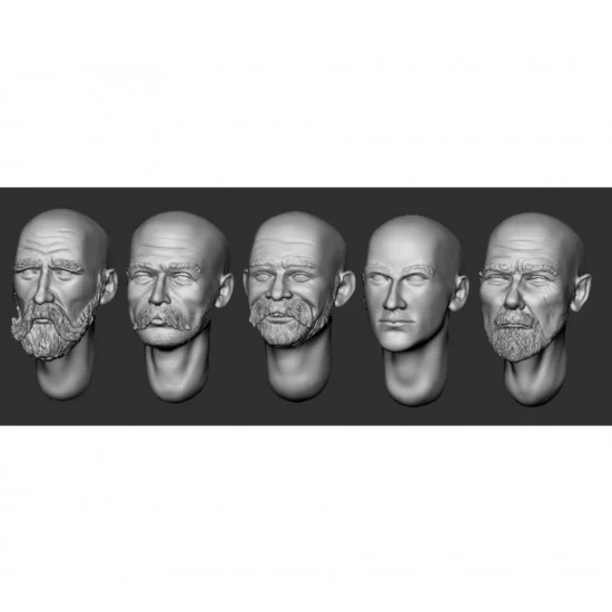 Armor35 356096 1/35 Bald Heads Set #21 - Model Figures