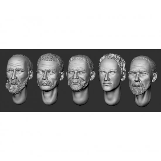Armor35 356097 1/35 Hairy Heads Set #21 - Model Figures