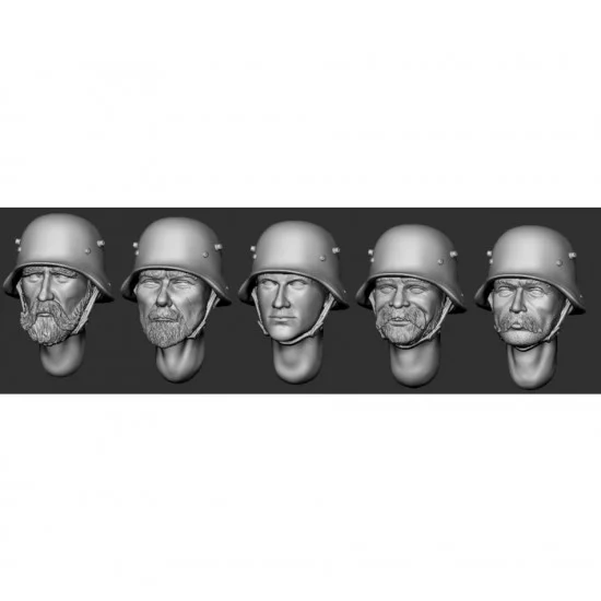 Armor35 356098 1/35 WWI German Soldiers In Helmets - Model Figures