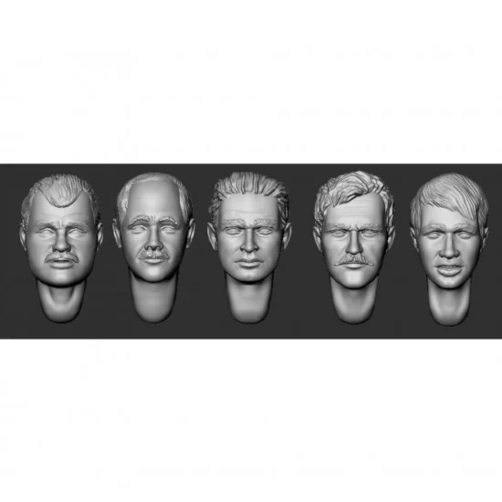 Armor35 356106 1/35 Hairy Heads Set #24 - Model Figures
