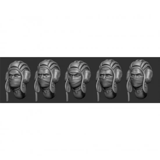 Armor35 356126 1/35 Russian Tankmen Heads In Balaclavas Vol.3 - Model Figures