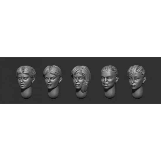 Armor35 356127 1/35 Female Heads #Set 5 - Model Figures