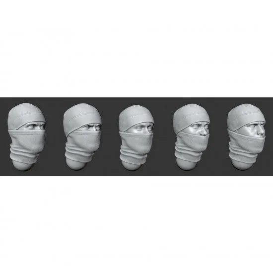 Armor35 356133 1/35 Russian Soldiers Head x5 In Buffs (Set 1) - Model Figures