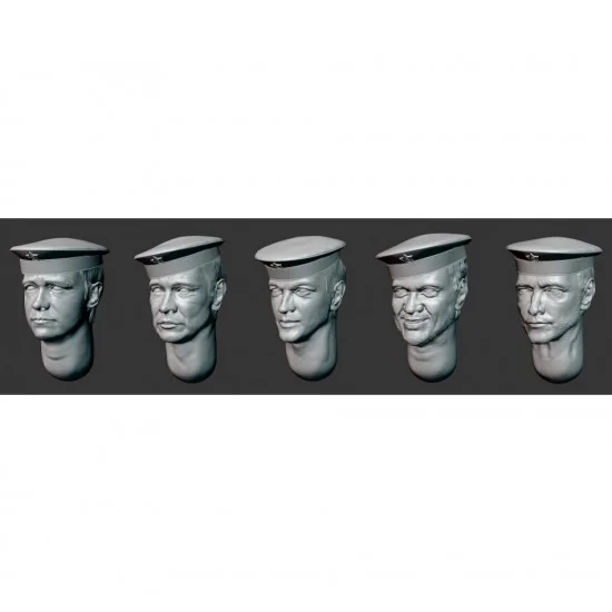 Armor35 356136 1/35 WWII Soviet Sailors Head x5 (Set 2) - Model Figures