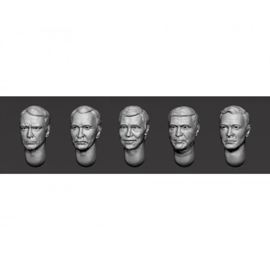 Armor35 356139 1/35 Hairy Head x5 (Set 30) - Model Figures