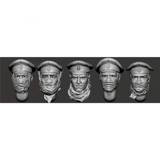 Armor35 356144 1/35 WWI Russian Soldiers Head x5, Osovets ''Attack of The Dead'' - Model Figures