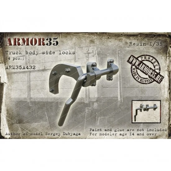 Armor35 35A432 1/35 Truck Body Side Locks (4pcs) - Military Vehicles & Tanks