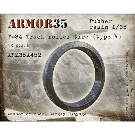 Armor35 35A452 1/35 T-34 Track Roller Tyre Type V (2pcs)