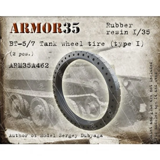 Armor35 35A462 1/35 BT-5/7 Tank Wheel Tyre Type I (2pcs)