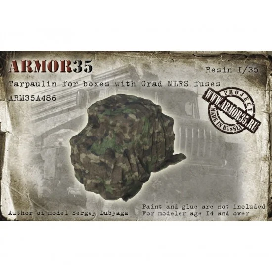 Armor35 35A486 1/35 MLRS Grad Fuses Box Tarpaulin - Military Vehicles & Tanks