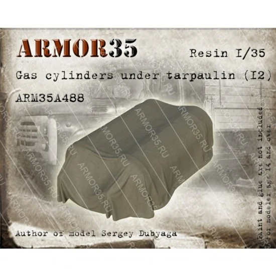 Armor35 35A488 1/35 Gas Cylinders Under Tarpaulin #2 - Military Vehicles & Tanks