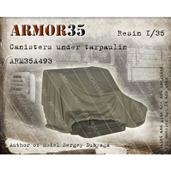 Armor35 35A493 1/35 Canisters Under Tarpaulin - Military Vehicles & Tanks