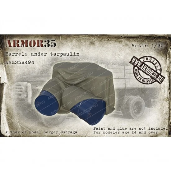 Armor35 35A494 1/35 Barrels Under Tarpaulin - Military Vehicles & Tanks