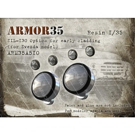Armor35 35A510 1/35 ZIL-130 Early Cladding Optics for Zvezda kit