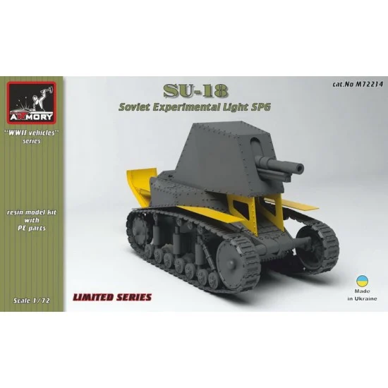 Armory Production M72214 1/72 Pre-WWII Soviet Su-18 Experimental Light SPG Resin kit